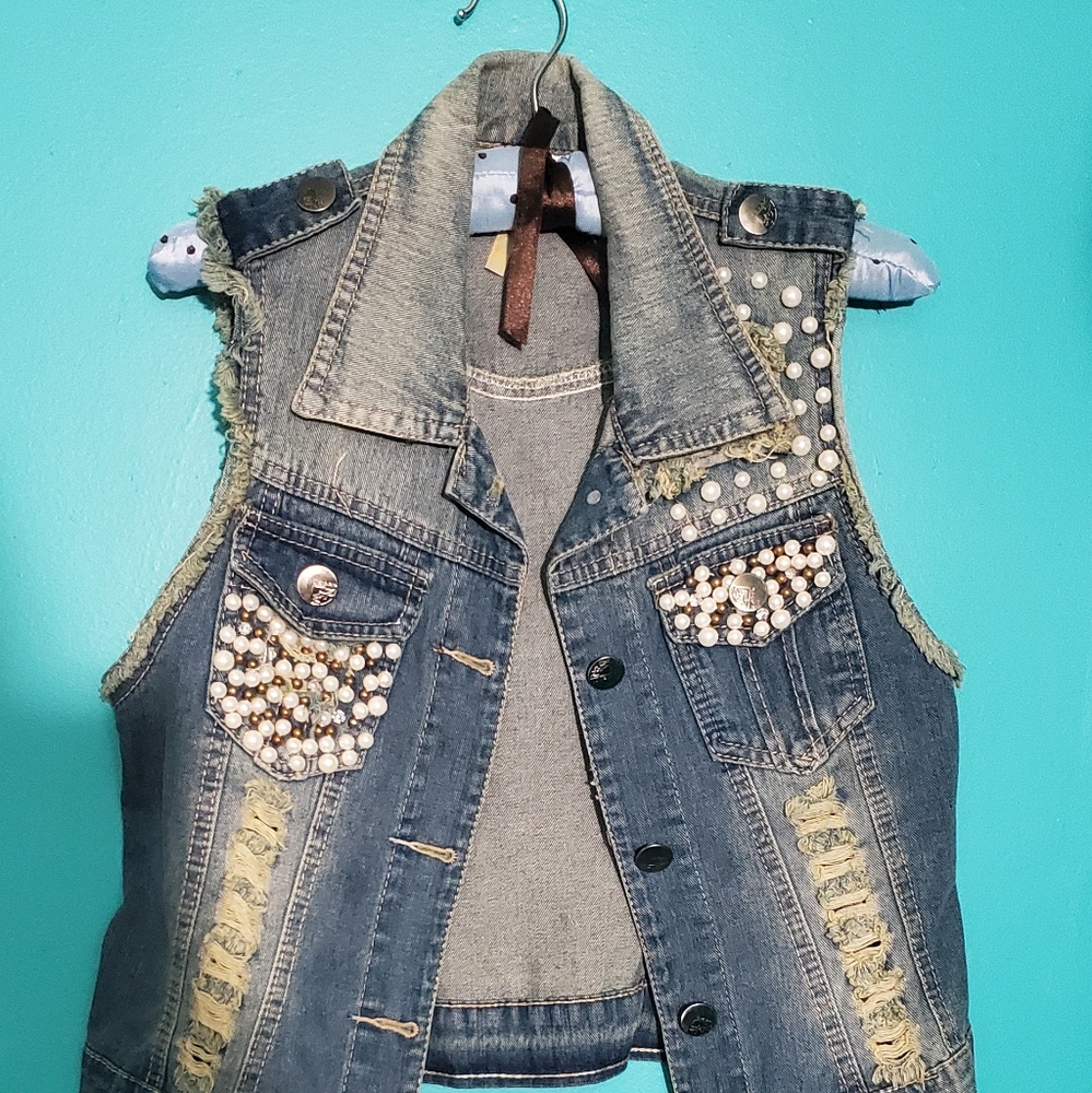 Denim jacket vest